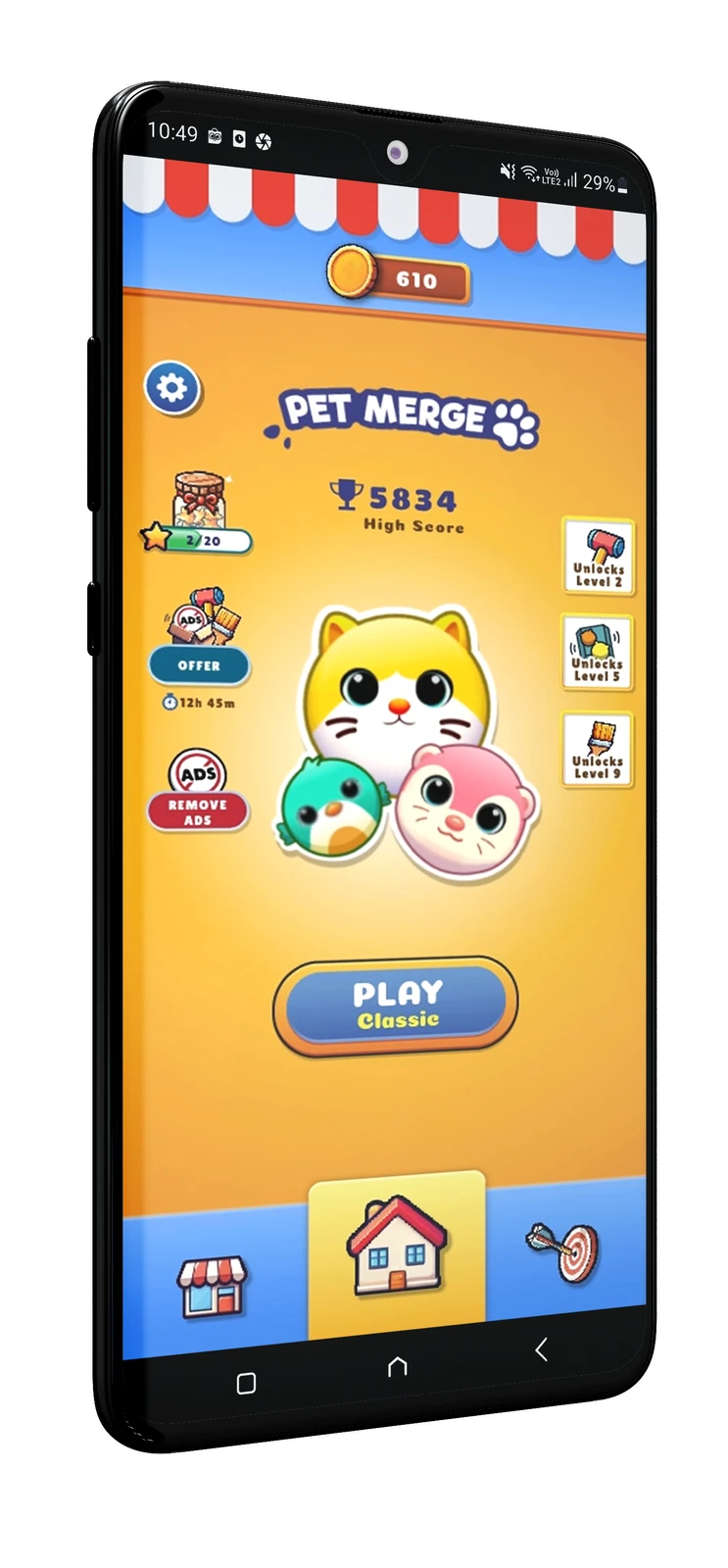 Pet Merge title screen