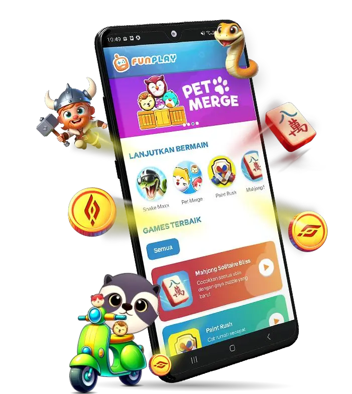 FunPlay mini-portal showing casual games